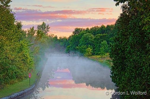 Misty Rideau Canal At Sunrise_21366.jpg - Rideau Canal Waterway photographed near Merrickville, Ontario, Canada.